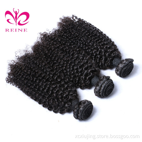 REINE Raw unprocessed wholesale 100% natural kinky curl indian human hair bundles raw indian hair vendor